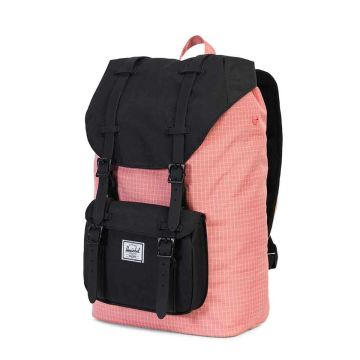 Herschel Little America Grey Crosshatch Black Light