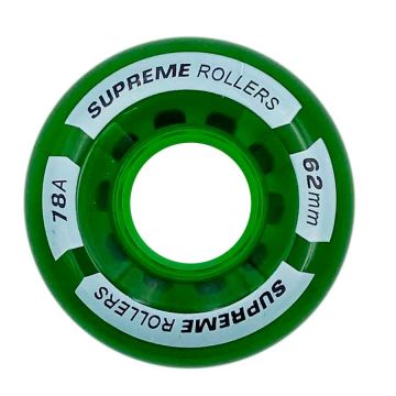 Supreme Rollers Side By Side Hjul 62mm/78A Grøn 4 Pak