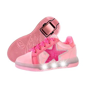 Breezy Rullesko Blast med Led lys Sparkle Lights Pink