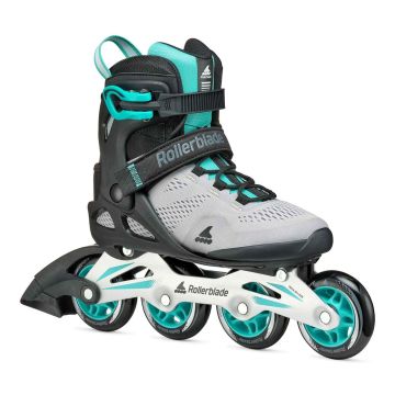 Rollerblade Macroblade Inline Rulleskøjte til dame 80mm Grå/Blågrøn
