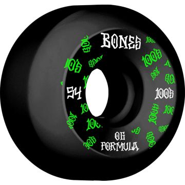 Bones Wheel 100 • 54mm 100A • Black • V5 Sidecut
