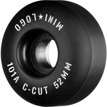 Mini Logo Skateboard Wheels C-cut "2" 52mm 101A Black 4pk