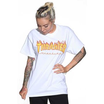 Thrasher Flame T-.Shirt White 17428