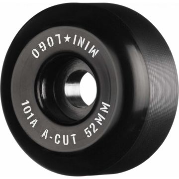 Mini Logo Skateboard Hjul A-cut "2" 52mm 101A Sort 4-pak