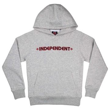 Independent Hættetrøje Bar Cross Youth Grå Melange