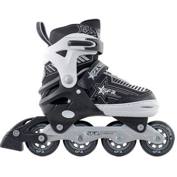 SFR Pulsar Justerbare Inliners til børn sort/hvid