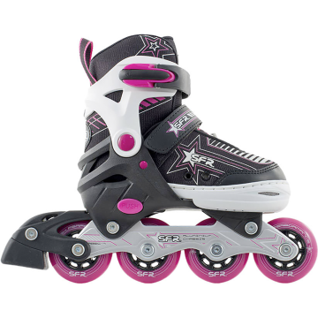 SFR Pulsar Justerbare Inliners til børn sort/pink