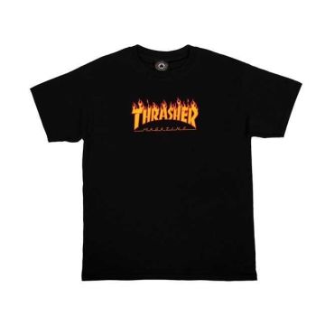 Thrasher Youth Flame Logo T-Shirt Black